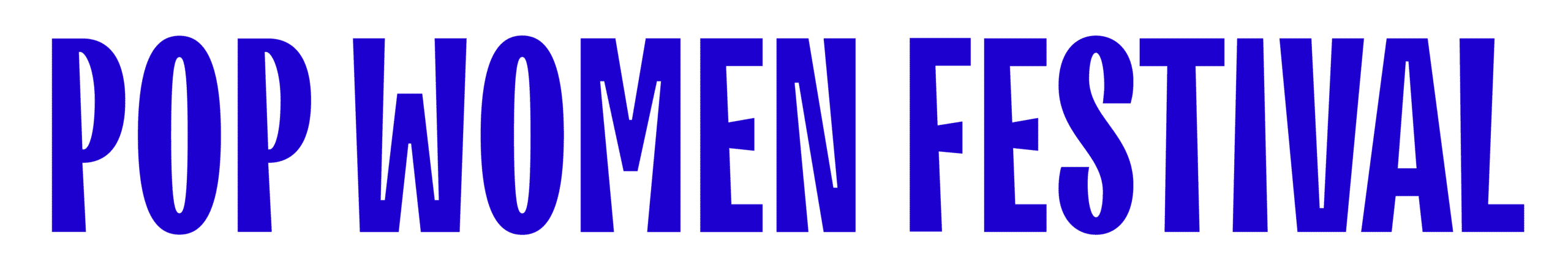 Logo bleu png Pop Women Festival