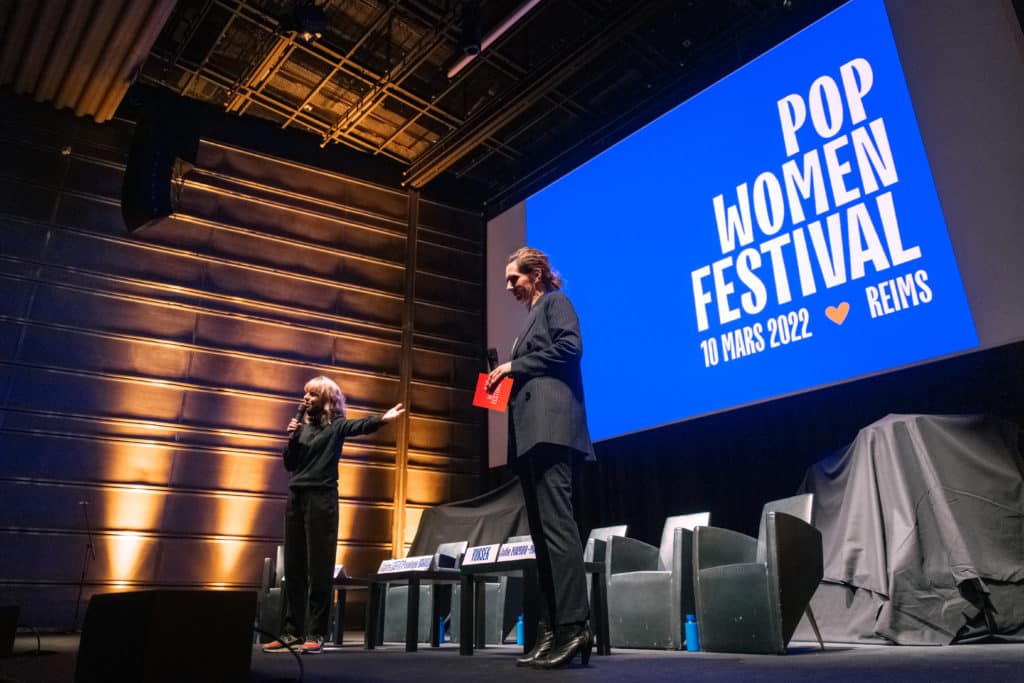 Sophie Rosemont et Céline Bagot la fondatrice du Pop Women Festival durant l'édition 2022