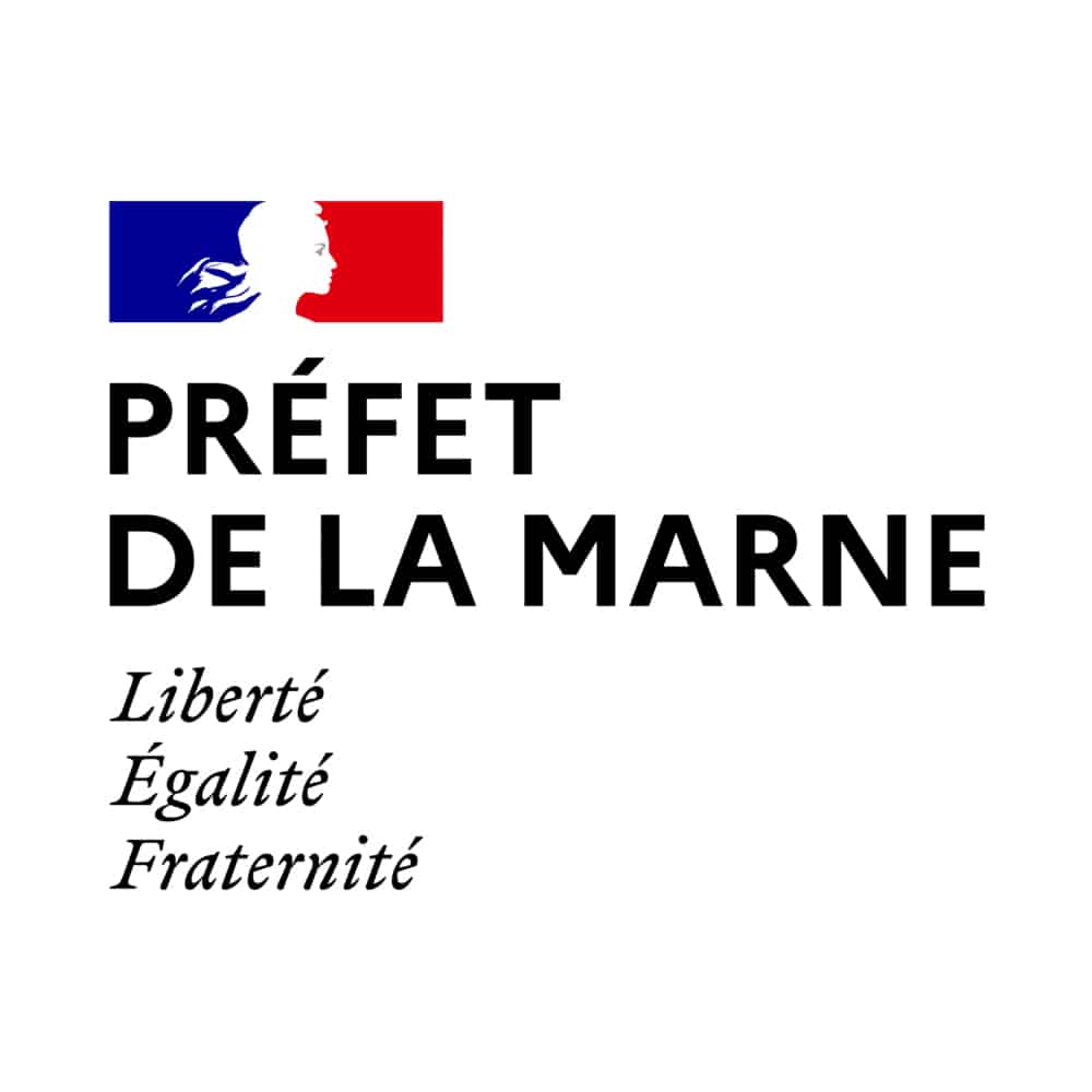 Logo de la préfecture de la Marne partenaire du Pop Women Festival