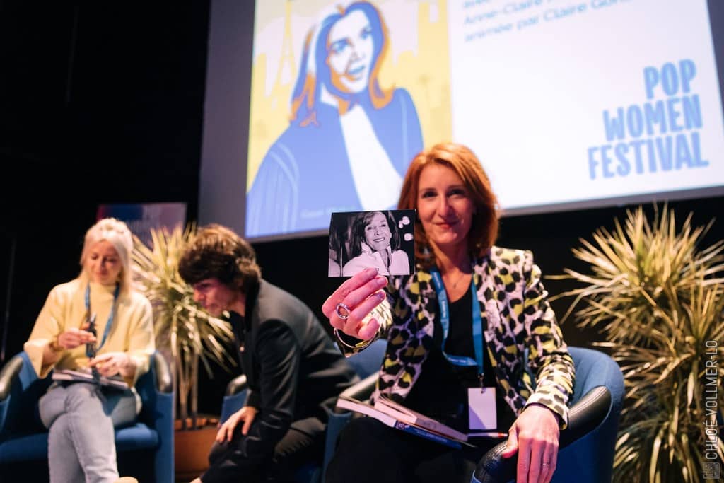 Anne-Claire Moser Lebrun au Pop Women Festival lors de la table ronde une farouche liberté